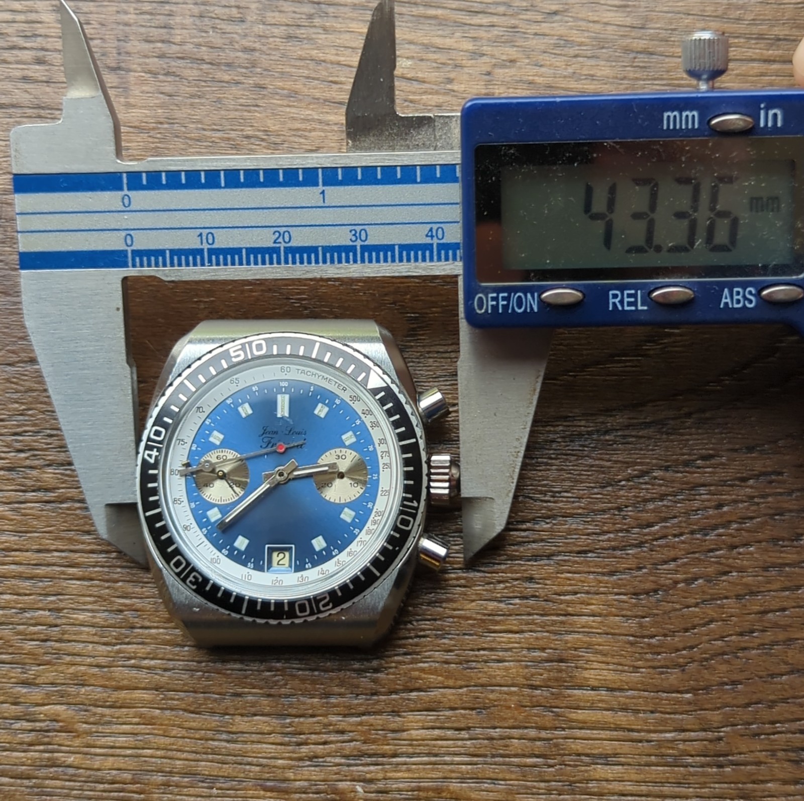 Valjoux 7734 Chronograph Diver Watch Project, Partial Movement NOS (BS28)