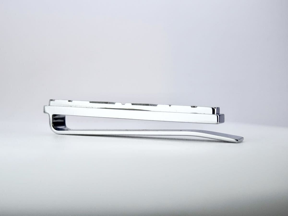 BURBERRY Box Glen Check Silver Burberry Tie Pin Tie Bar 7 2 143