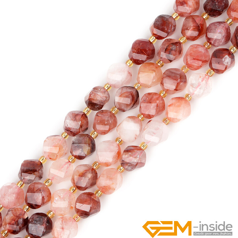 Natural Assorted Gemstone Twist Faceted Charms Loose Beads for Jewelry Making AU