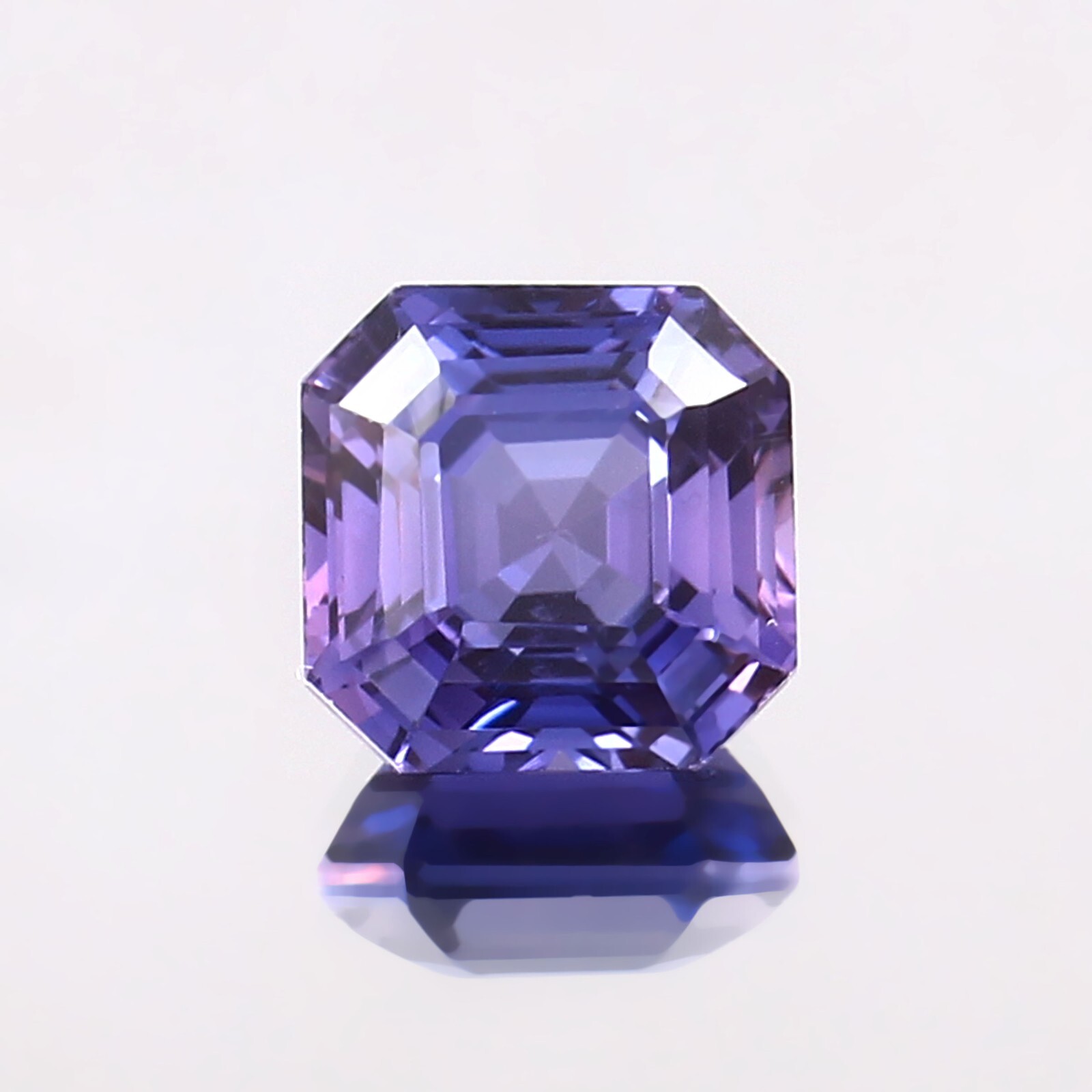 AAA Flawless Color Shifting Purple Sapphire Loose Asscher Cut Gemstone 8.40Ct