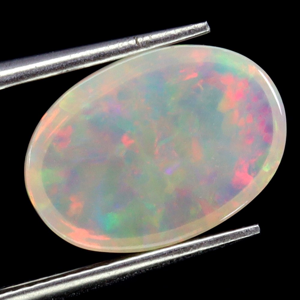 Oval AAA Floral Flash Play Of Color Crystal Fire Opal 3.22ct 14x10mm Gemstone