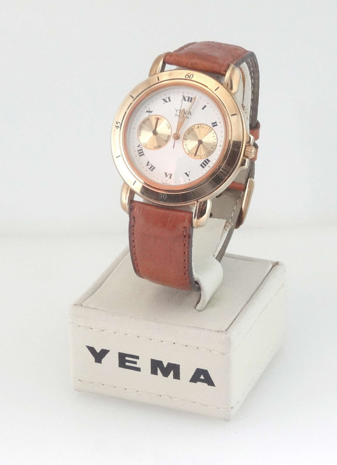 YEMA PARIS by Seiko N1ZW43 – DAY-DATE BY ZONE 5-HAND QUARTZ WATCH *NEW *RARE*