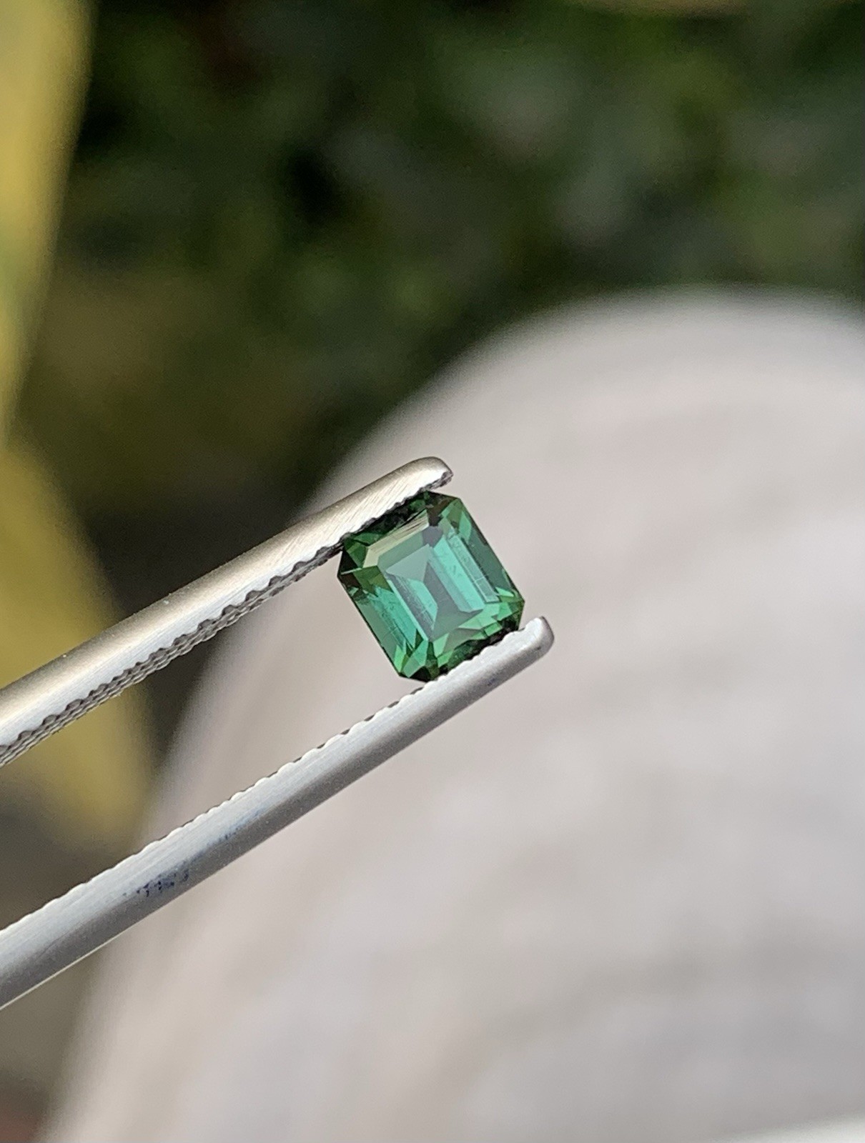 0.82 Carat Natural Green Tourmaline – 5mm Emerald Cut Afghanistan Loose Gemstone
