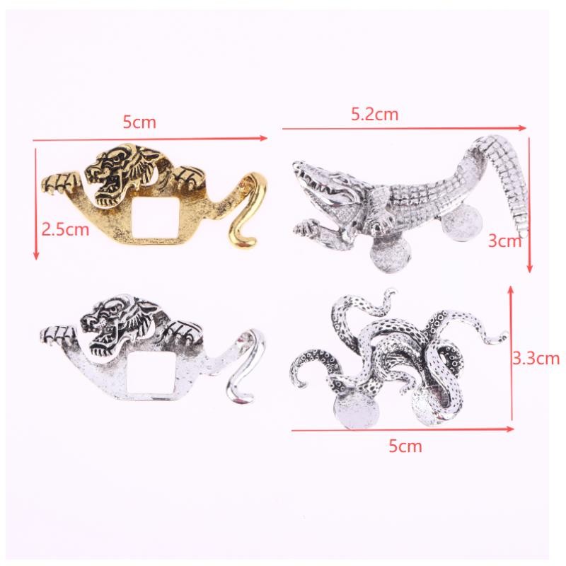 Retro Traditional Gentleman Suit Animal Shape Brooch Chest Pocket Decoration