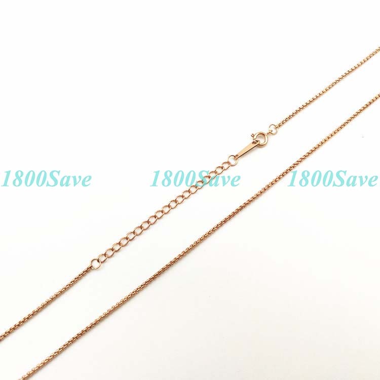 Genuine 18K Rose Gold Filled 1.2mm Thin 17″-24inch Round Box Chain Necklace Z208
