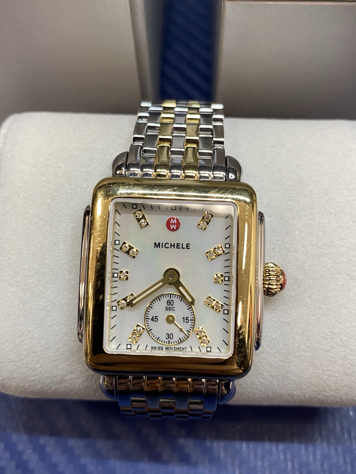 Michele Deco Mid Two-Tone 18K Gold-Plated Diamond Dial Watch MWW06V000042