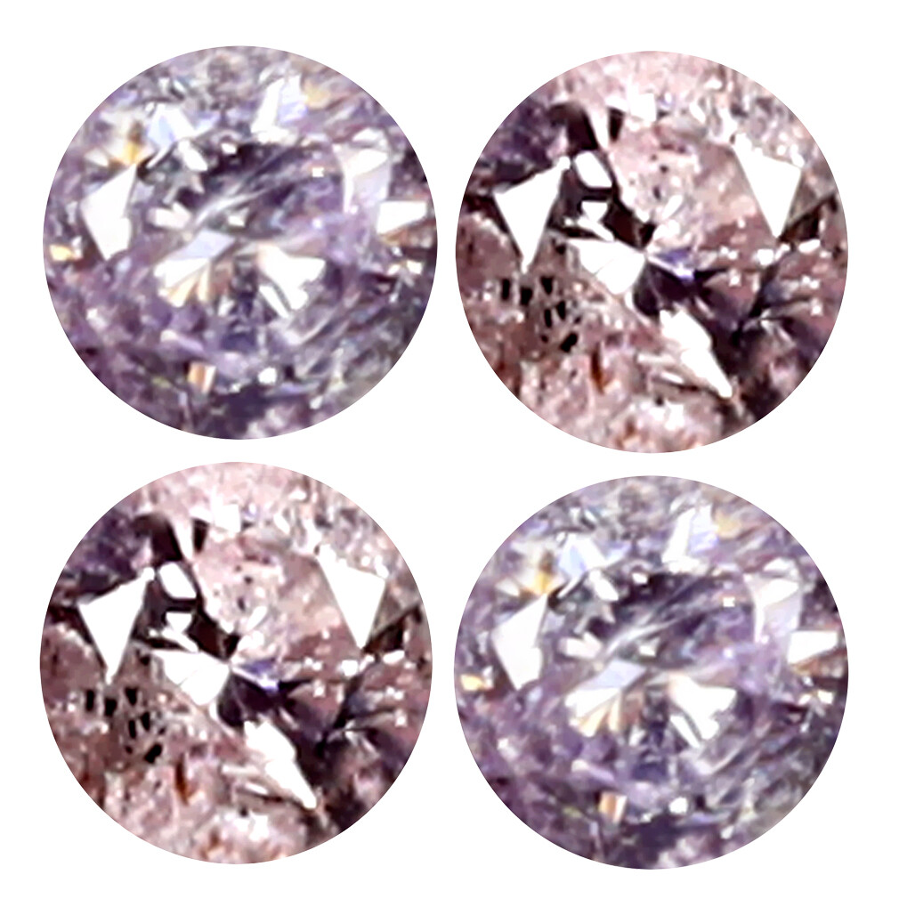 0.09 ct (4 pcs Lot) Excellent CALIBRATED SIZE(2 x 2 mm) Round Shape Diamond