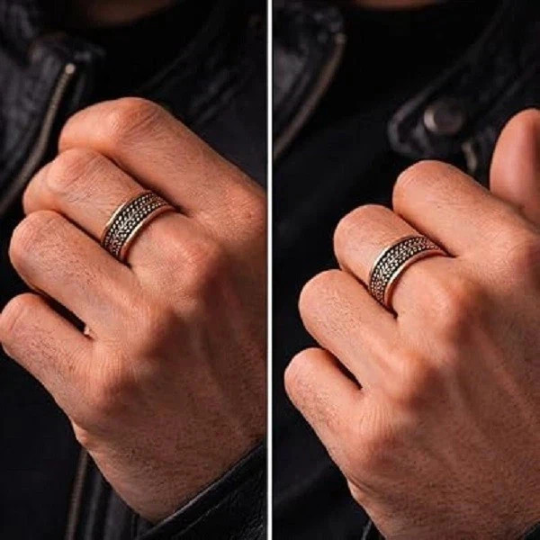 Solid Pure Copper Magnetic Adjustable Free Size Healing Ring, Handmade