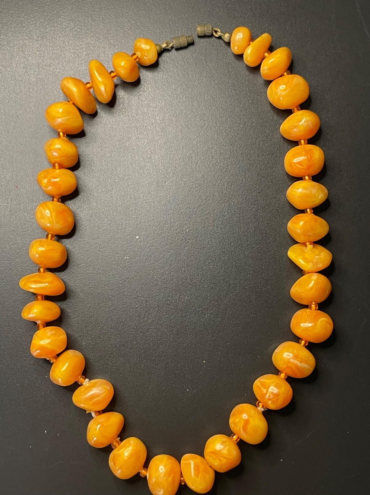 Egg Yolk Amber Necklace