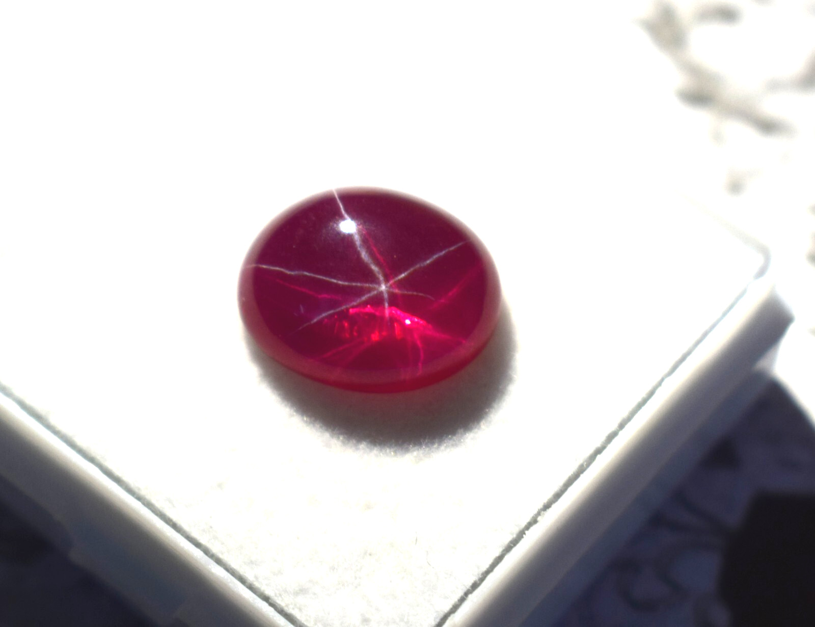 Certified Oval Cabochon 5.75 Ct Natural 6 Rays Red Star Ruby Loose Gemstone