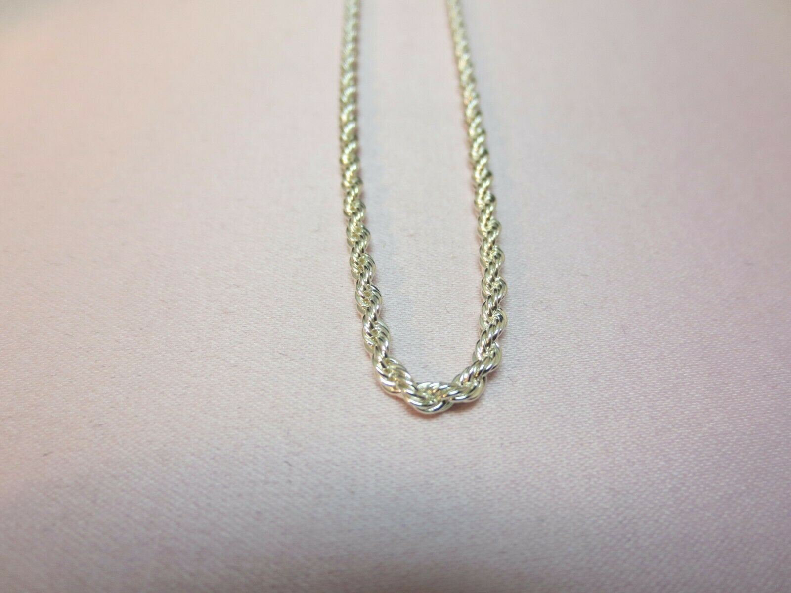 10.5 INCH STERLING SILVER .925 PLATED 2.5 MM ROPE ANKLET CHAIN