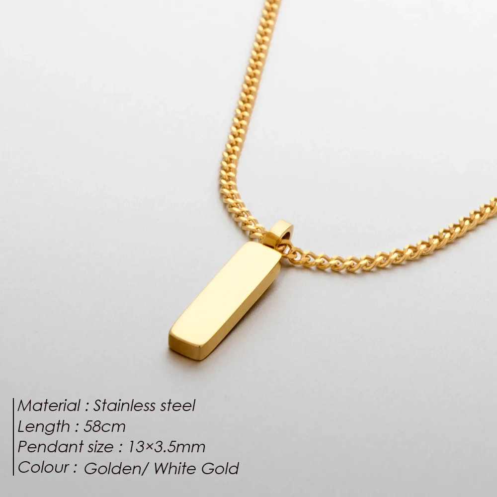 Men’s Jewelry Stainless Steel Non fading Necklace Hip Hop Cuban Chain cadenas pa
