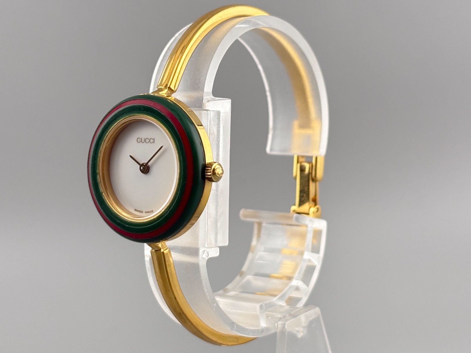 [Excellent] Gucci Change Bezel 11/12.2 Watch 12 Colors Box White Gold
