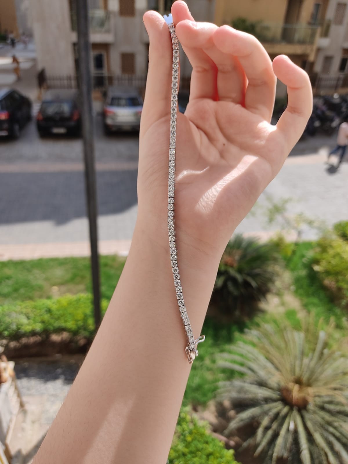 6.50 Ct Round Cut Natural Diamond Tennis Bracelet 14K Solid White Gold 7 Inch