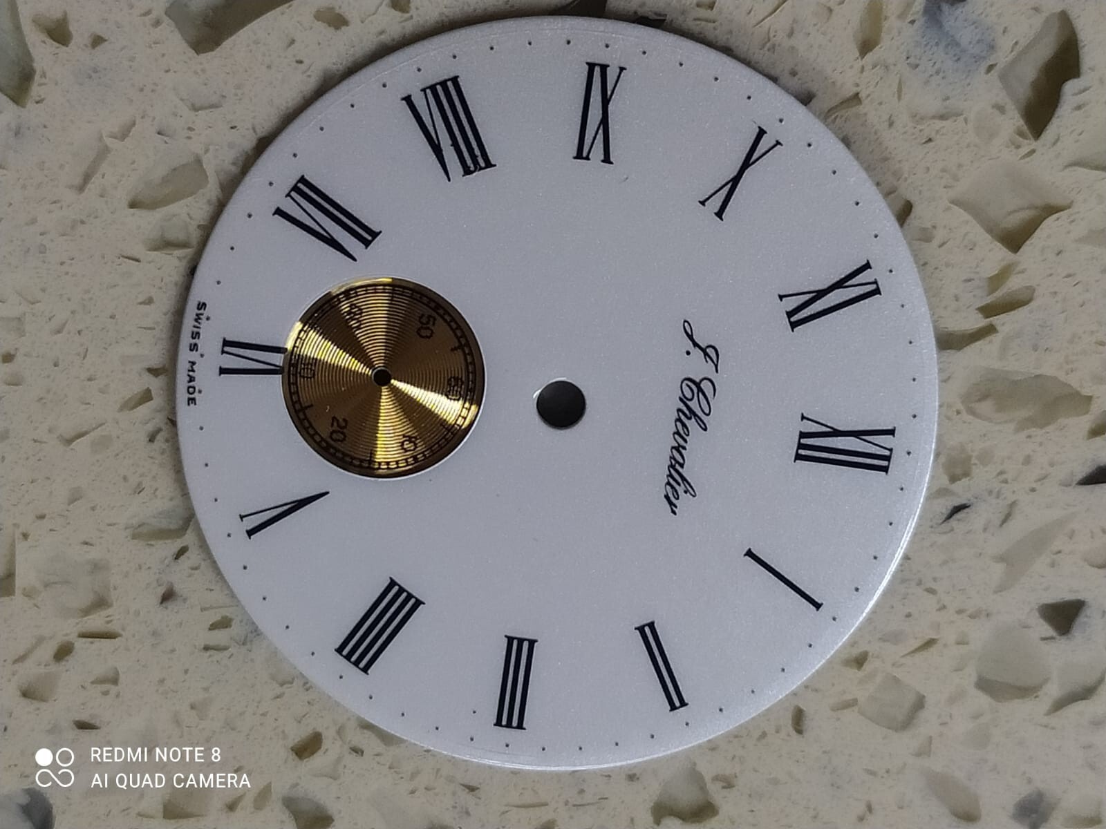 ETA 7001 WHITE DIAL SWISS 28MM for parts NOS