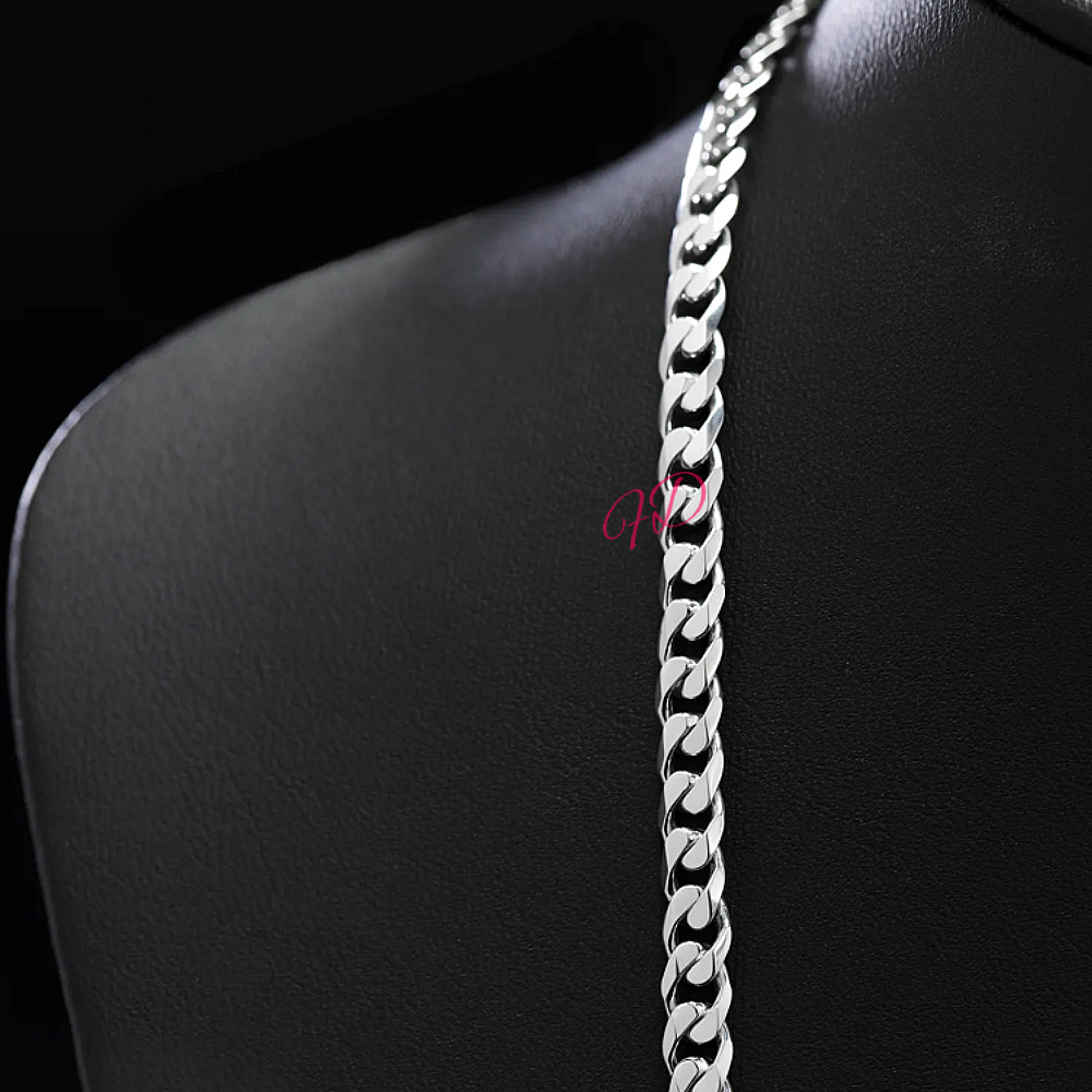 950 Platinum Mens Miami Cuban Chain Width 5 MM Necklace Length 20 Inches