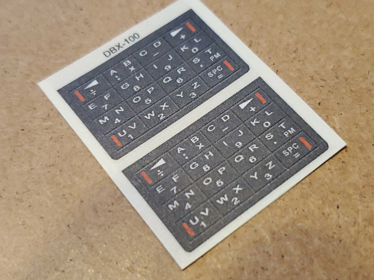 2x new DECALs for CASIO DBX-100 New MATT polyester laminated selfAdhesive