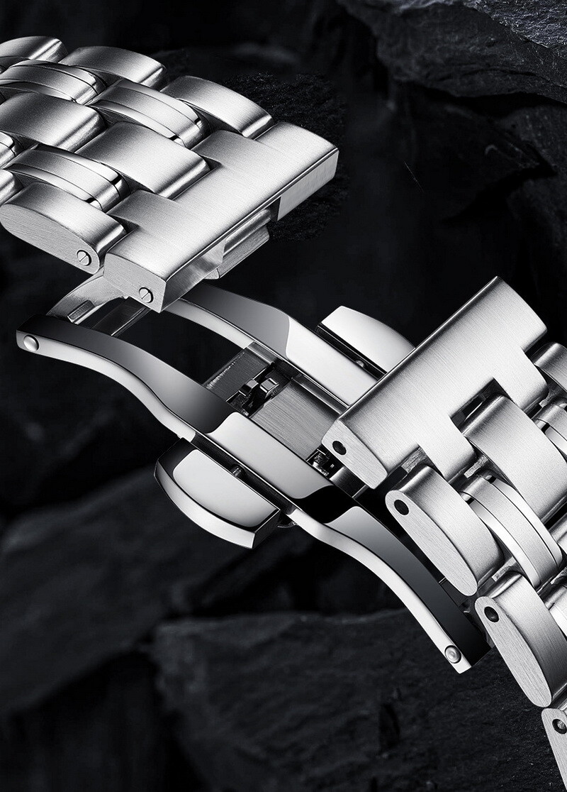 MARK FAIRWHALE Hollow Waterproof Luminous Tourbillon Automatic Mechanical Watch`