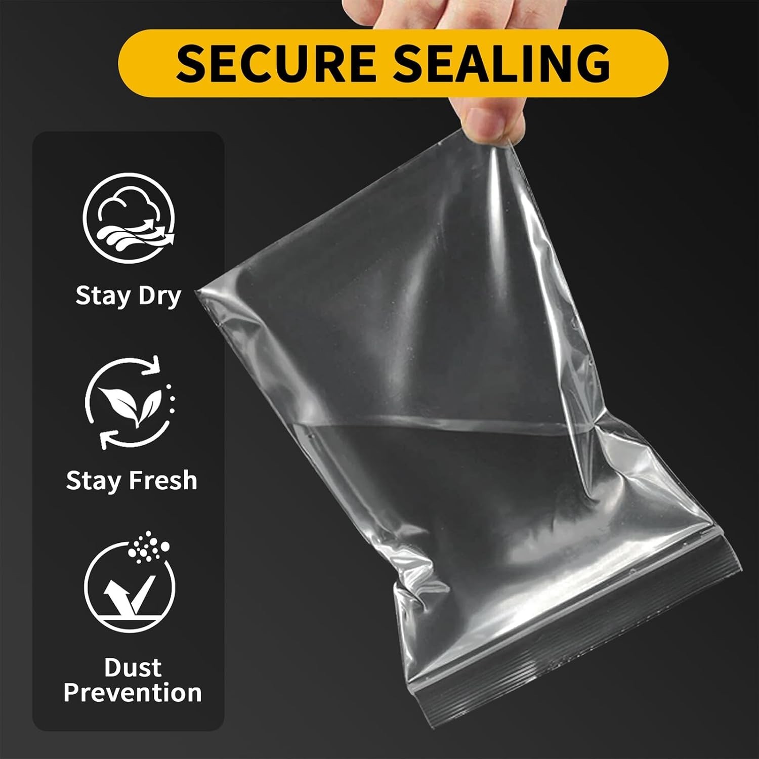 Clear Small Plastic Bags – 200 Count in 4 Sizes, Ideal for Crafts and Packaging