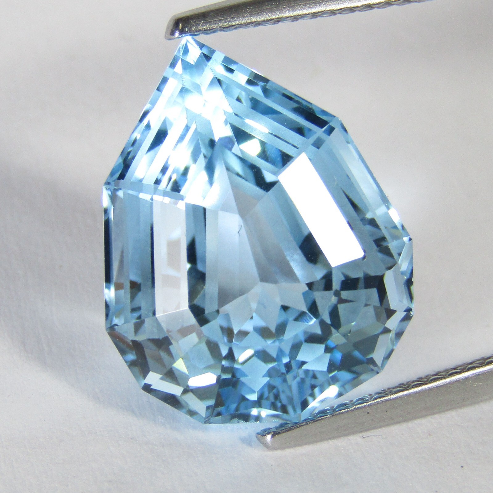 13.45Cts Glorious Natural Baby Blue Topaz 16.3x13x9.2mm Pear Fancy Cut Gemstone