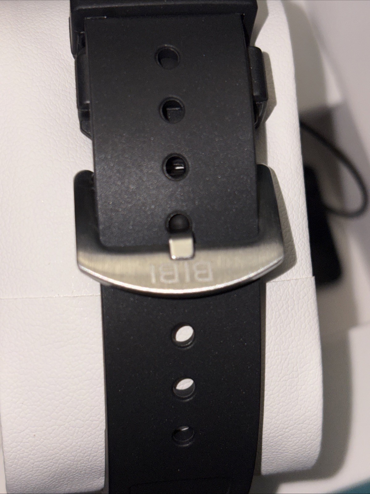 BIBI Luxury Watch B0292 Black Skeleton Dial, Silver Case, Black Silicone Band