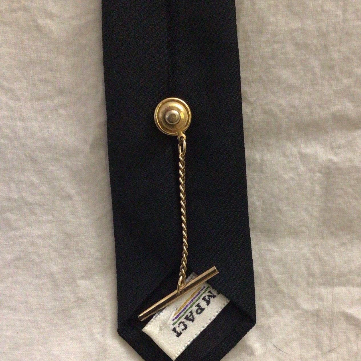 Gold Silver Color Tie Chain Moon Star Shape Men’s Celestial Theme with Chain