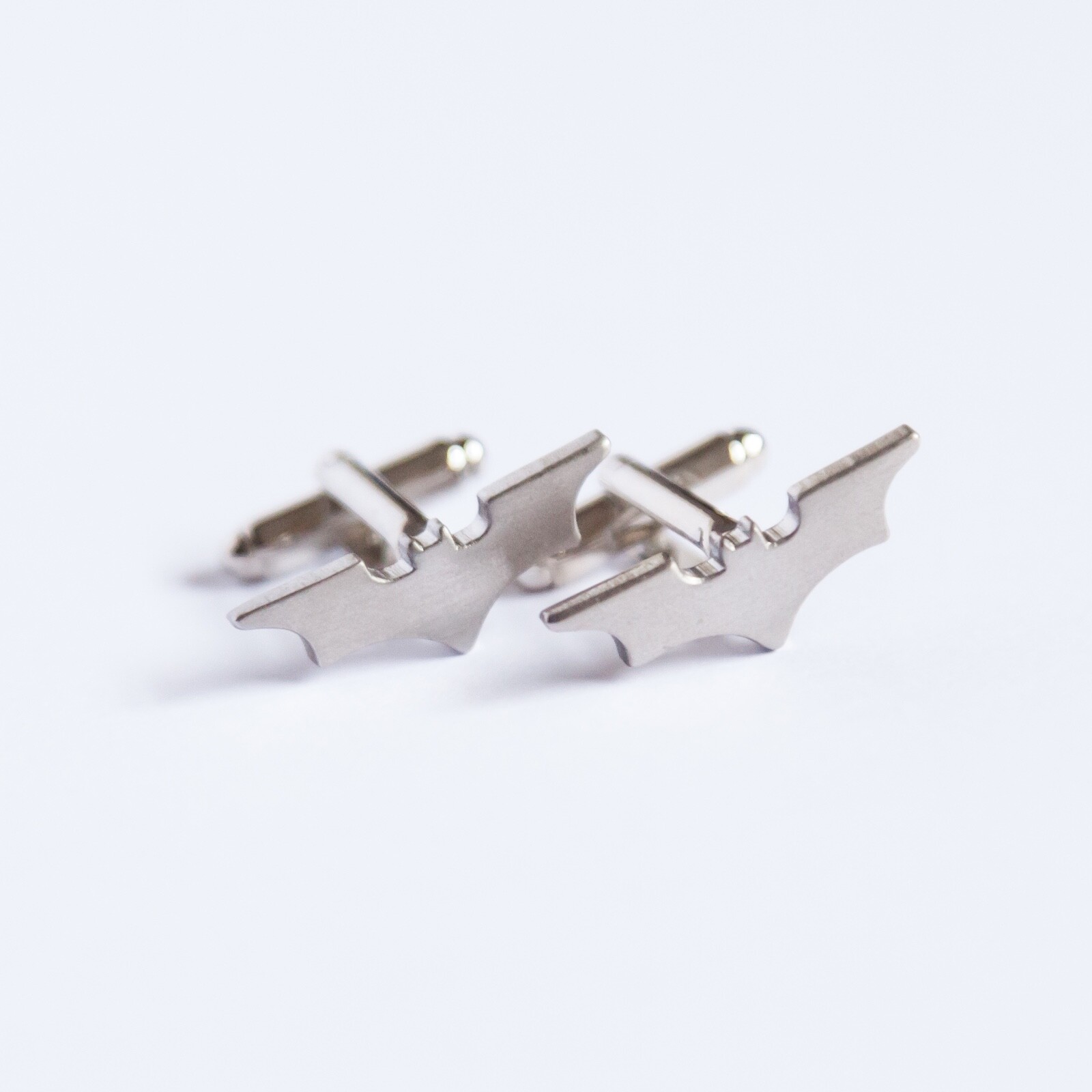 Batman Wings Cufflinks Silver- Perfect Gift for Fans – Unique Comic Book Jewelry