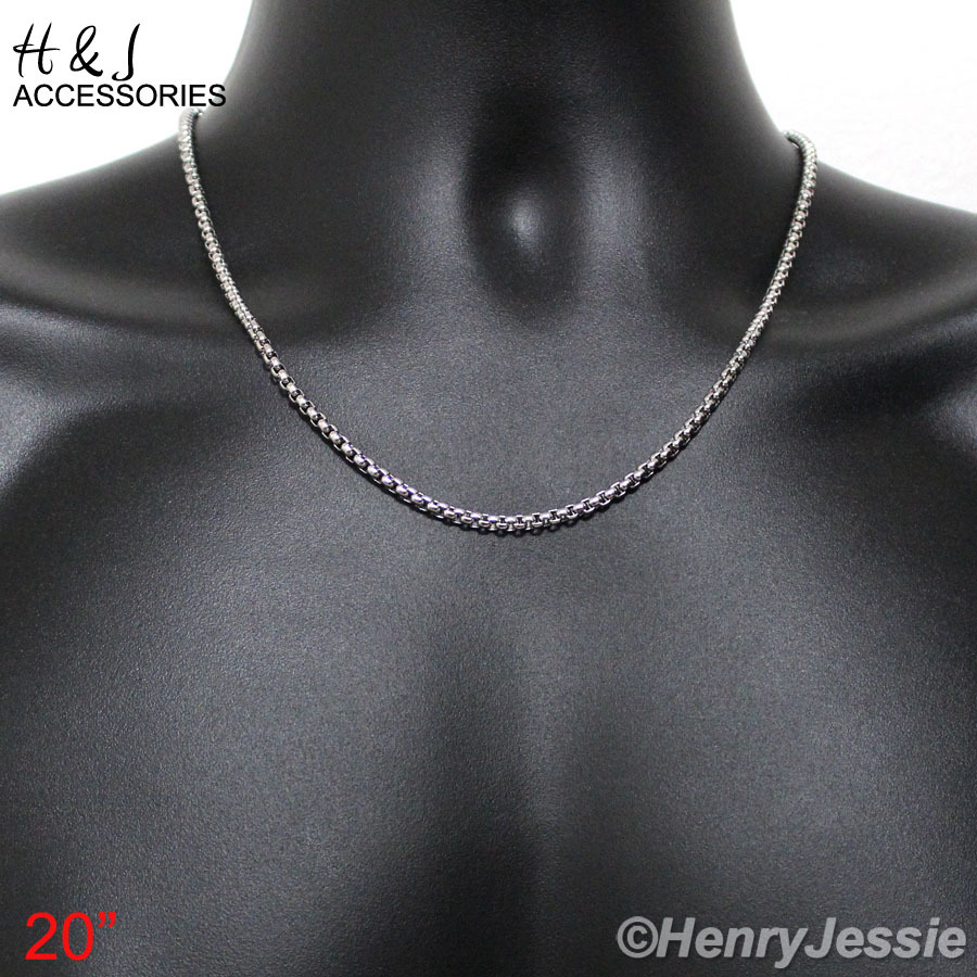 18-36″MEN Stainless Steel 3mm Silver Box Chain Necklace 3D Scorpion Pendant*AP57