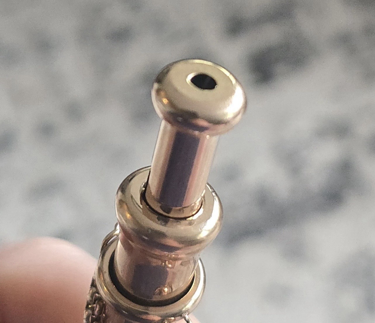 Rose Gold Incognito Compact Bump Straw Pendant & Necklace Snuff Tool Snogo Clone