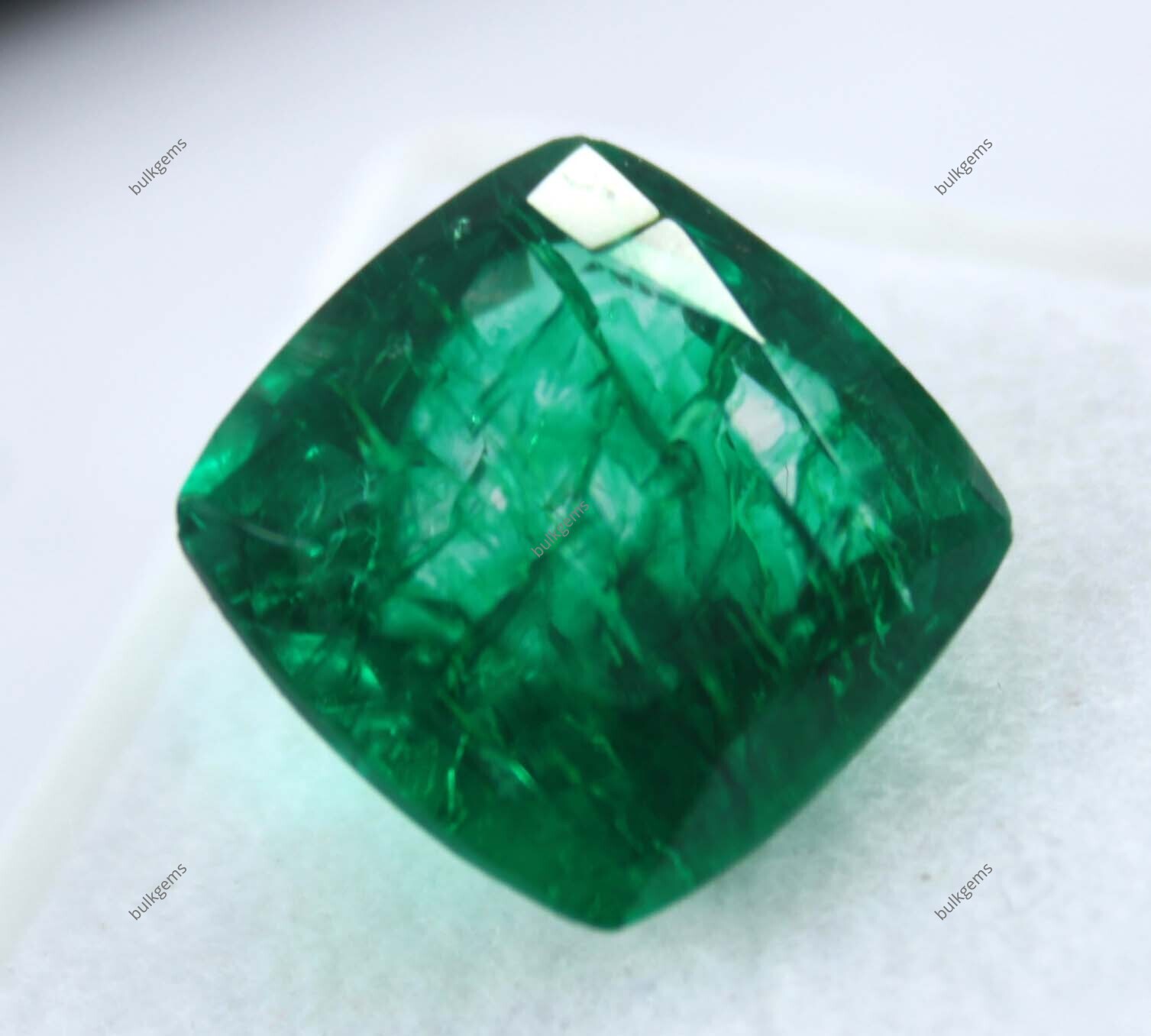 8 Ct Natural Untreated Green Cushion Colombian Emerald CERTIFIED Loose Gemstone