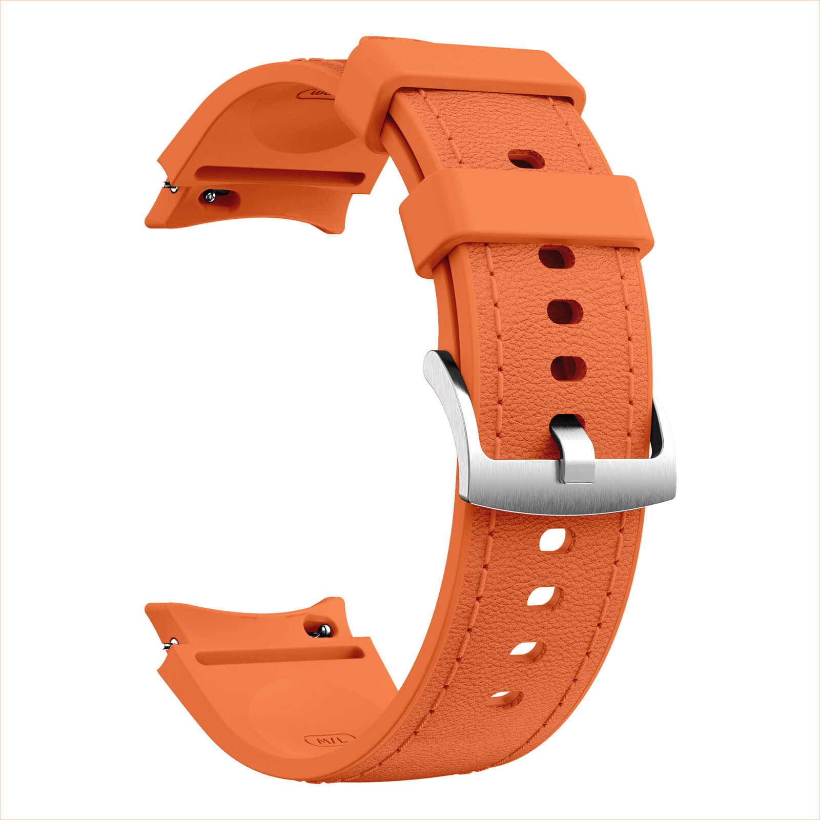 Silicone PU Leather Hybrid Watch Strap Sport Band For Galaxy Watch 7/6/5/4/FE