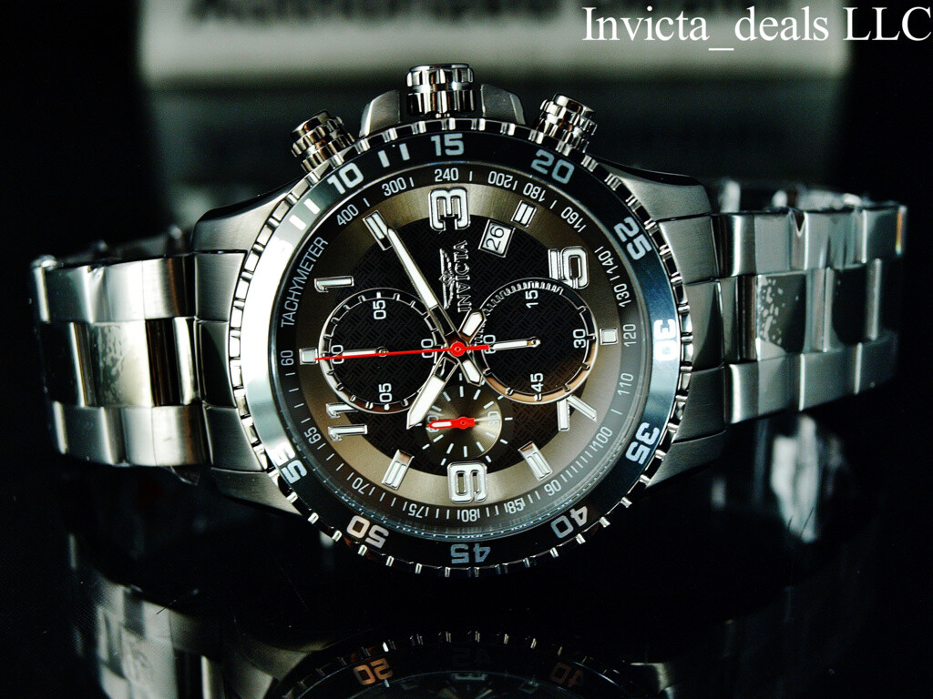 Invicta Men’s Specialty FLIGHT Chronograph Gunmetal Tone Stainless Steel Watch