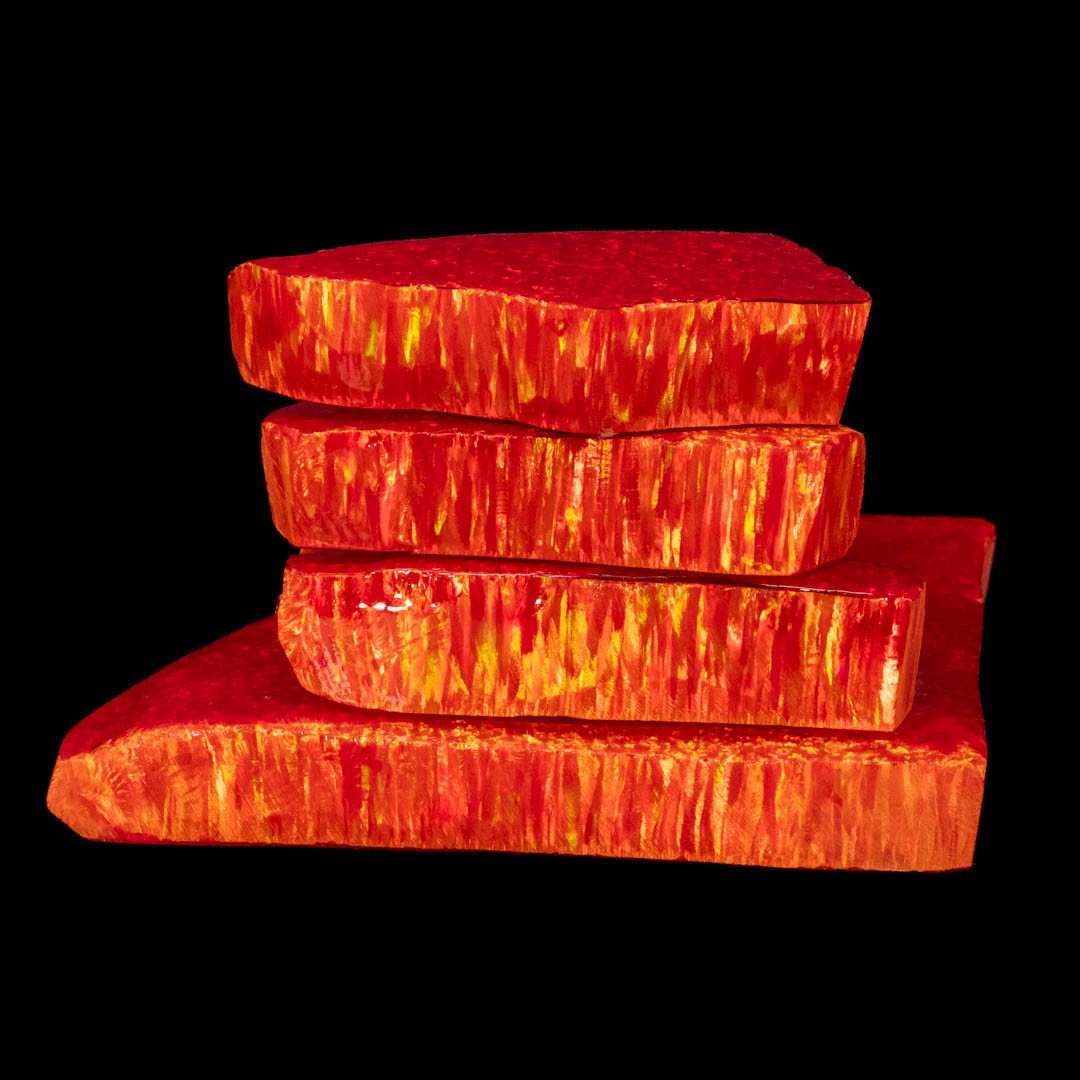 Tangerine Synthetic Opal Rough Slab | Astral Opal™ Lab-Created Gemstone