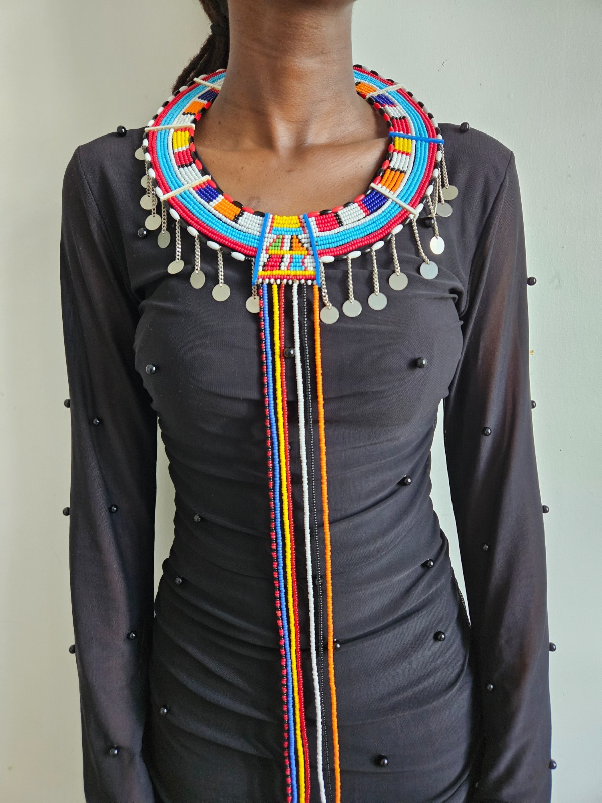 African Maasai Beaded Wedding Necklace –Handmade Tribal Collar Statement Jewelry