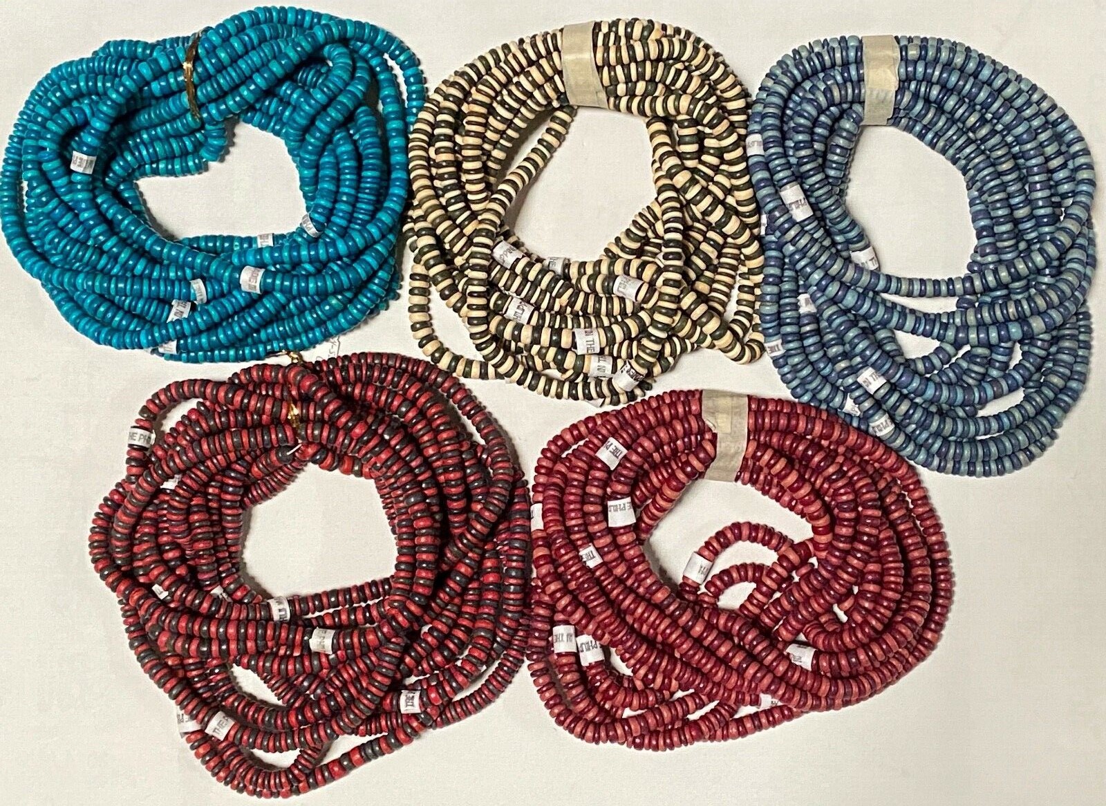 NEW 120 pieces Coconut Shell Bead Necklaces Assorted Colors Philippines