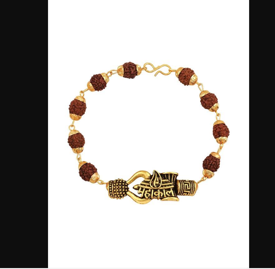 Mahakal Rudraksh Men’s Bracelet with 5 mukhi puja wear god shiva Bracelet