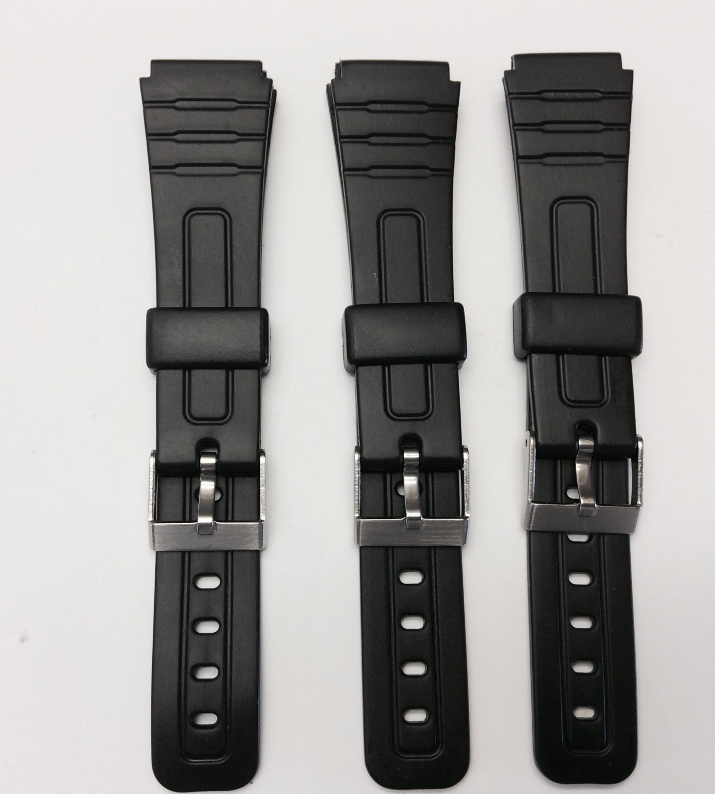 3 Bands Fits CASIO F91W F-94WA F105W F28W F-106W F93W 18mm 3 Replacement Bands