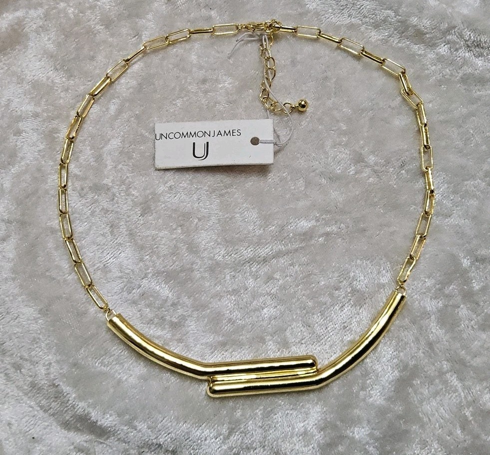 NWT Uncommon James Gold Link Adjustable Chain Necklace