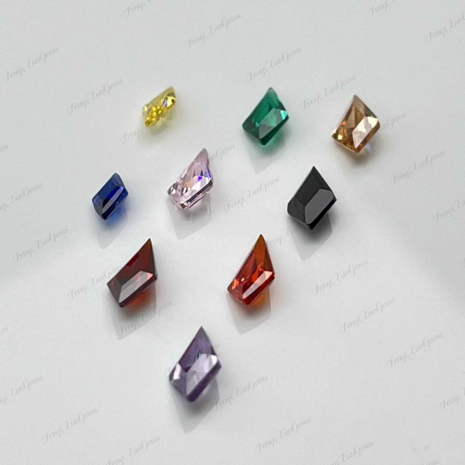 Wholesale Cubic Zirconia Kite Cut Multicolor Color Loose Gemstone For Jewelry