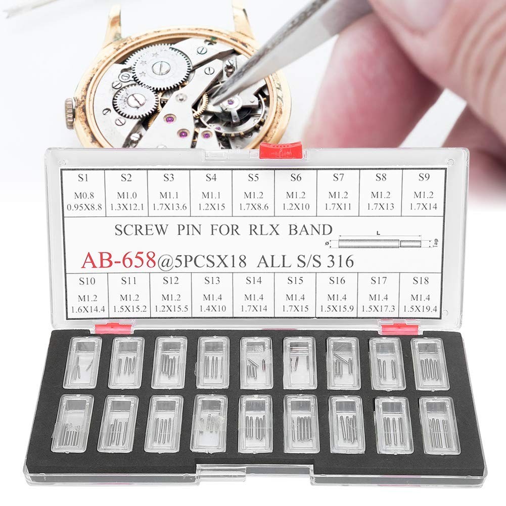Stainless Steel Screw Pins Links for Watch Bands – Quick Release Spring Bars Kit