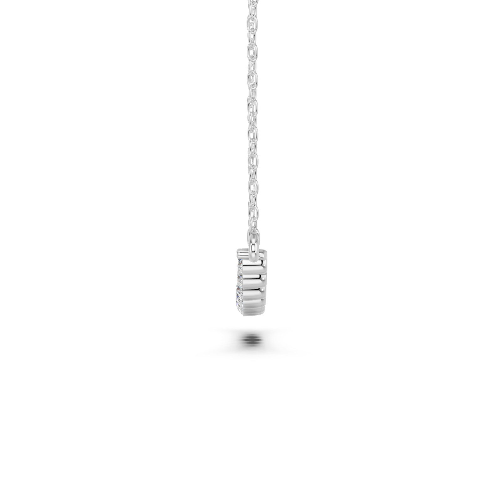 0.75Ct Round Moissanite Pendant Necklace 925 Silver 10K Gold Women Gift