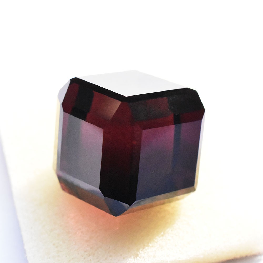 A++ Certified Padparadscha Huge Sapphire Cube Square Cut Loose Gemstone