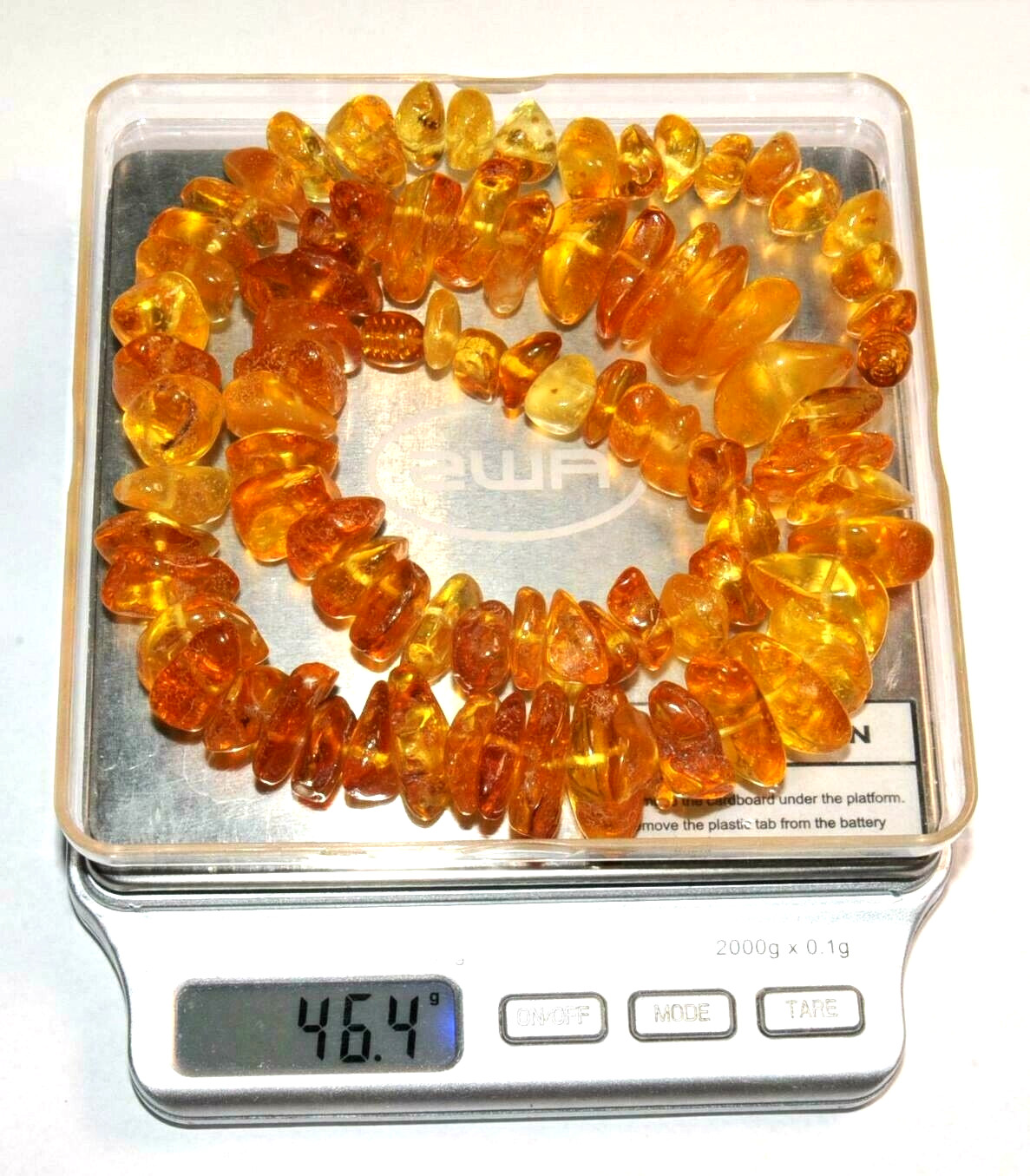 ✅51 cm =46gr RUSSIAN SOVIET BALTIC AMBER BEAD NECKLACE 琥珀 BRACELET STONE PENDANT