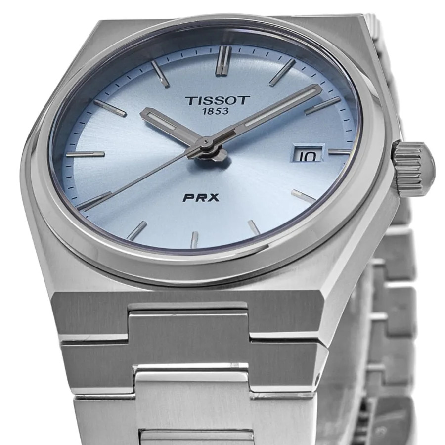 New Tissot PRX Quartz Light Blue Dial Steel Unisex Watch T137.210.11.351.00