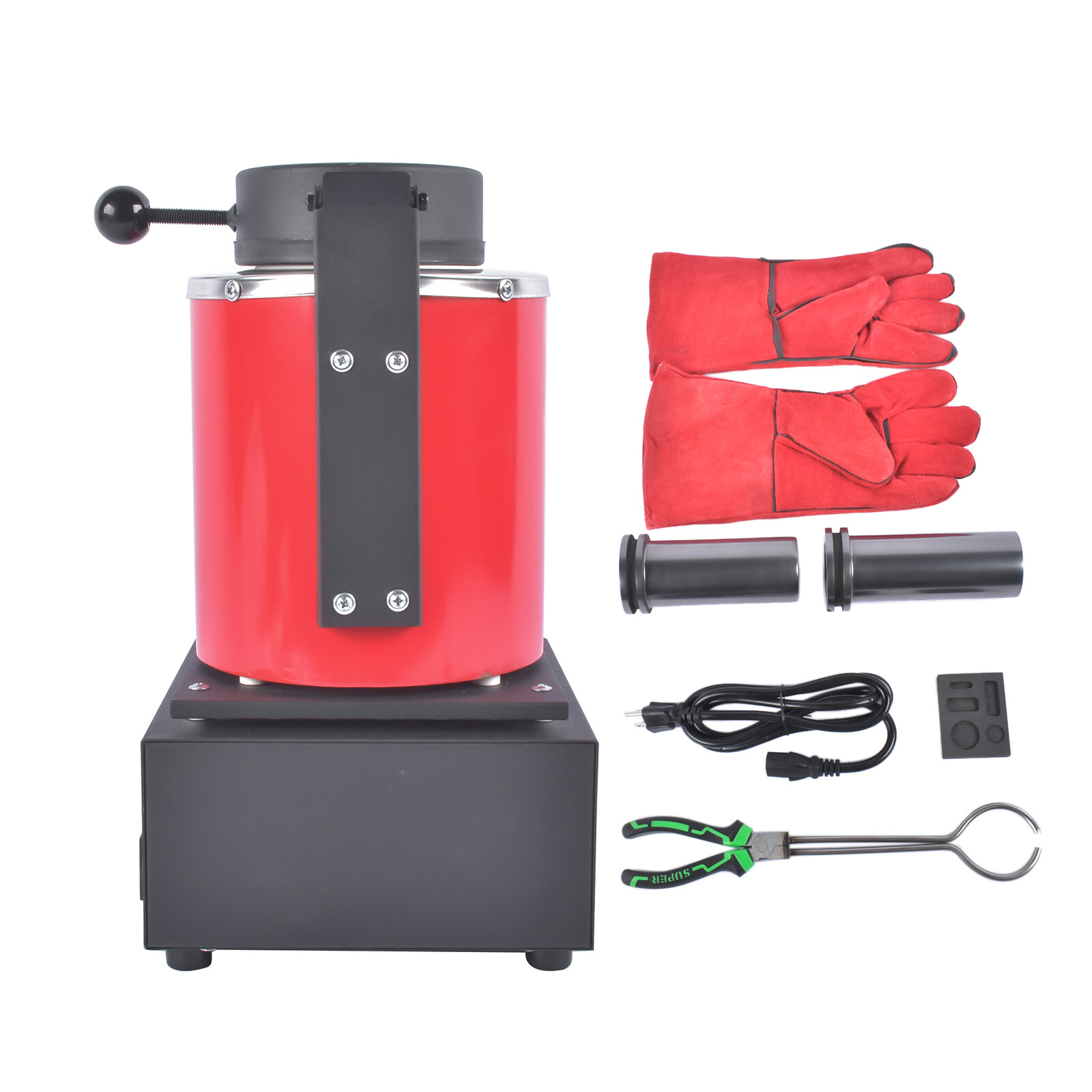 2+3KG Gold Melting Furnace 1150°C/2102°F Small High-Temperature Casting Furnaces