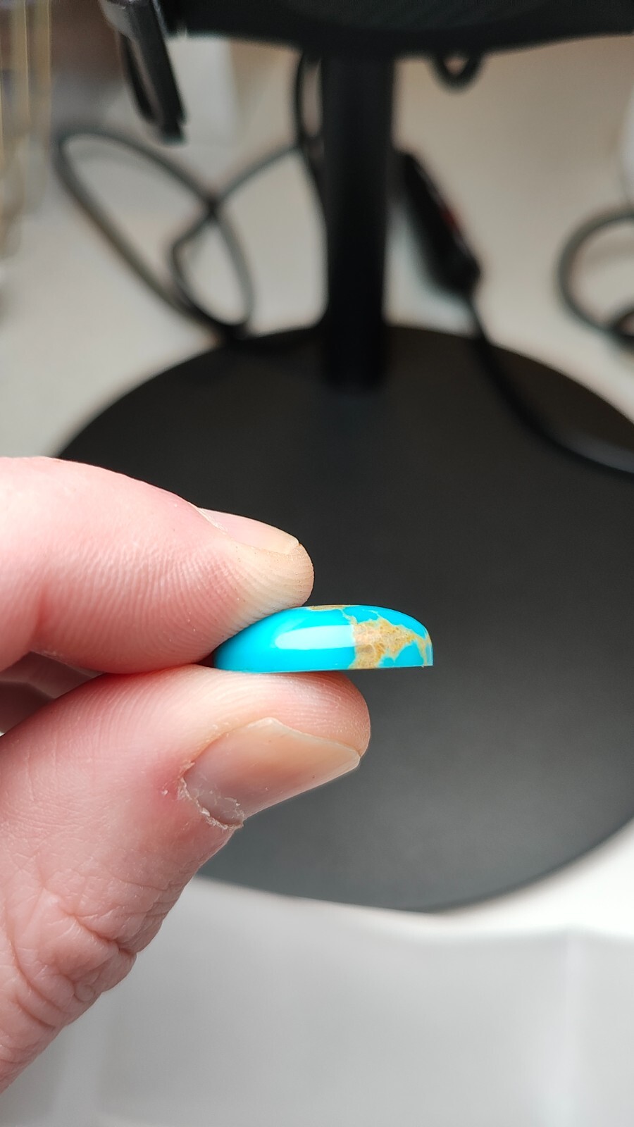 Genuine Kingman Durado Turquoise 18.1 X 13.1 X 5.2 MM Oval 9.9 CT