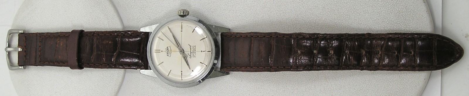 Stunning 1950/60’s Enicar Seapearl Ultrasonic Silver Men’s Watch 17J AR 1010