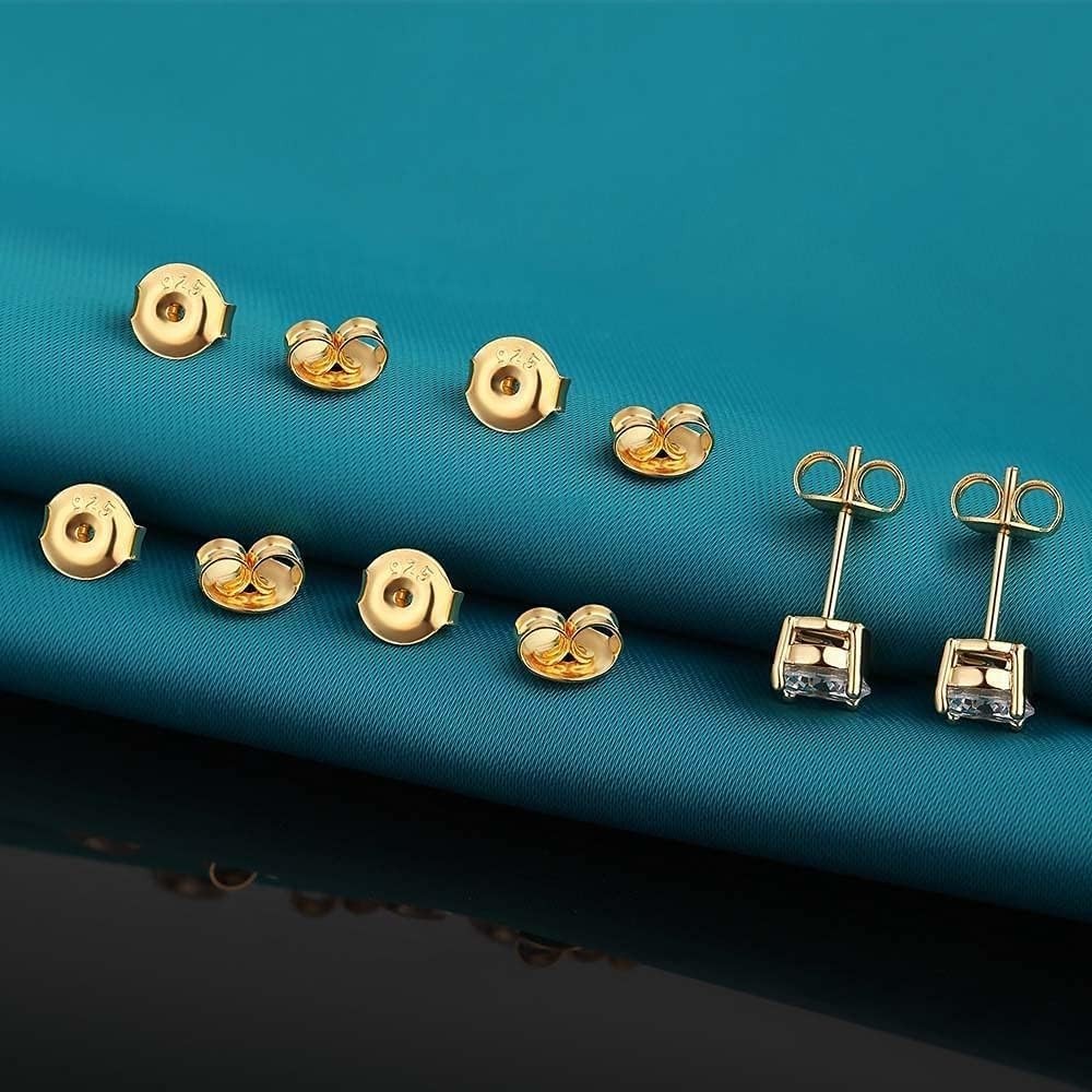 14k Gold Replacement 6 Pair Screw Back for Stud Earrings Top Quality Backs