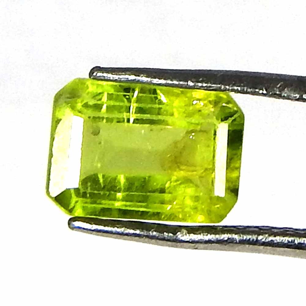 1.20Cts100%Natural Green Cut Peridot Cushion Cabochon Loose Gemstone