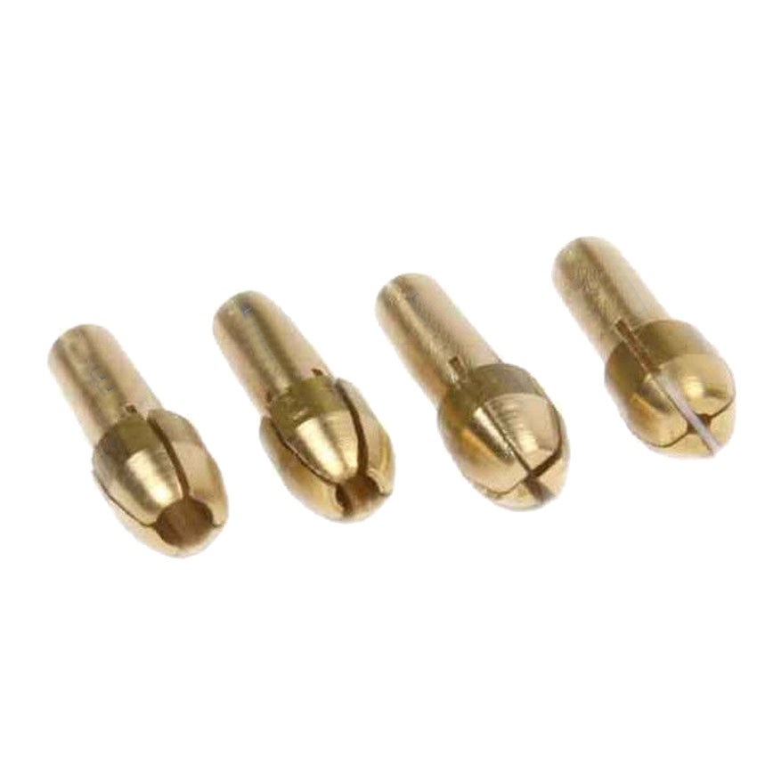 Brass Collet Set 4 Pcs Chuck 1/32″-1/8″ Jewelry Dremel Flexshafts Rotary Tools